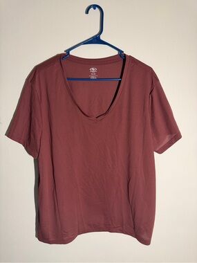 Athletic Works Mauve V-Neck Performance Tee